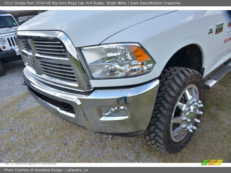 Bright White / Dark Slate/Medium Graystone 2012 Dodge Ram 3500 HD Big Horn Mega Cab 4x4 Dually