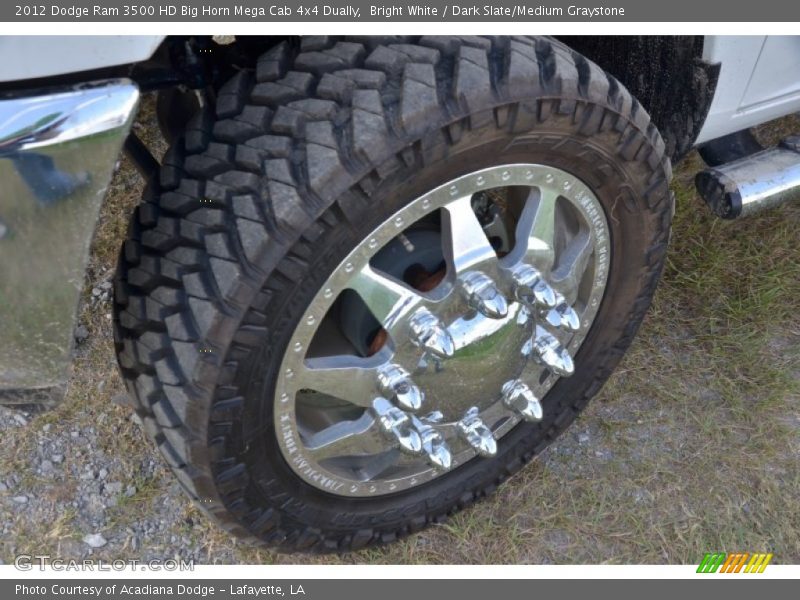 Bright White / Dark Slate/Medium Graystone 2012 Dodge Ram 3500 HD Big Horn Mega Cab 4x4 Dually