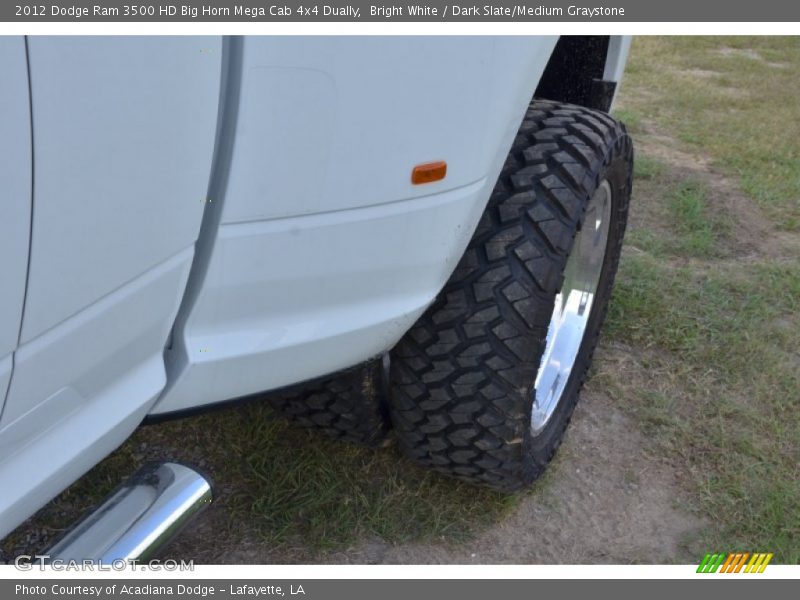 Bright White / Dark Slate/Medium Graystone 2012 Dodge Ram 3500 HD Big Horn Mega Cab 4x4 Dually
