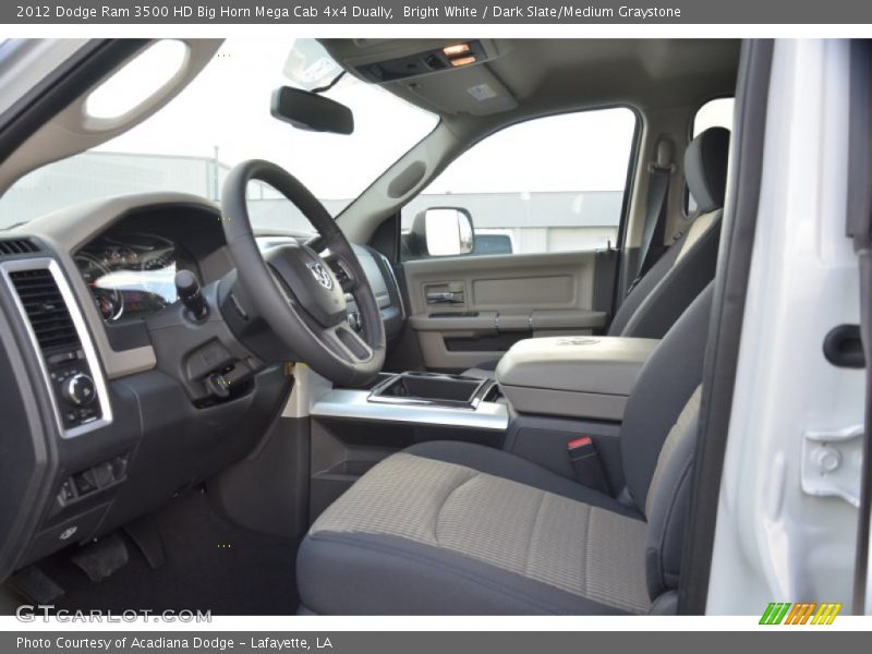 Bright White / Dark Slate/Medium Graystone 2012 Dodge Ram 3500 HD Big Horn Mega Cab 4x4 Dually