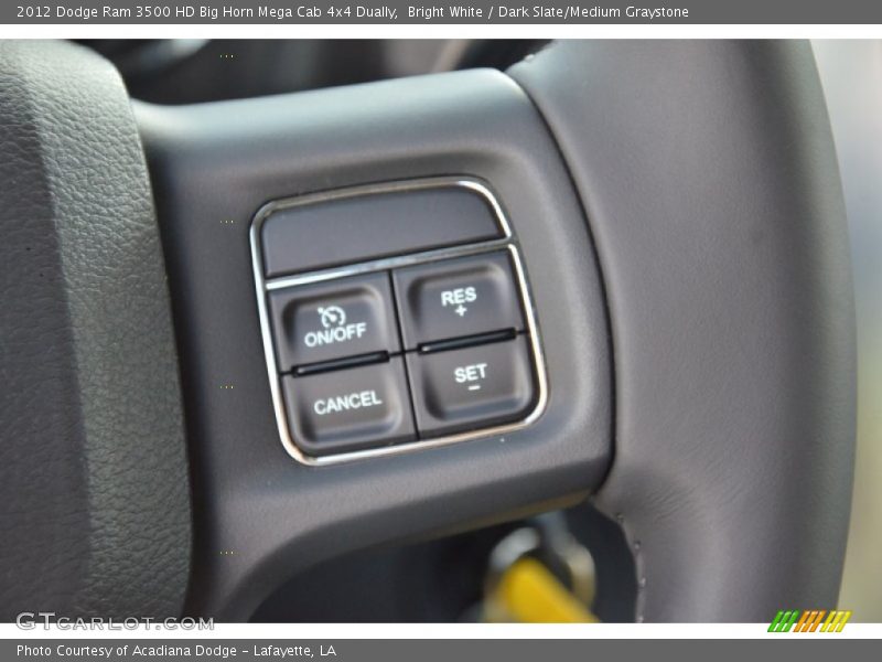 Bright White / Dark Slate/Medium Graystone 2012 Dodge Ram 3500 HD Big Horn Mega Cab 4x4 Dually