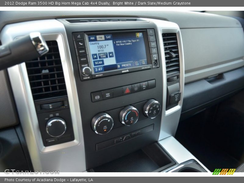 Bright White / Dark Slate/Medium Graystone 2012 Dodge Ram 3500 HD Big Horn Mega Cab 4x4 Dually