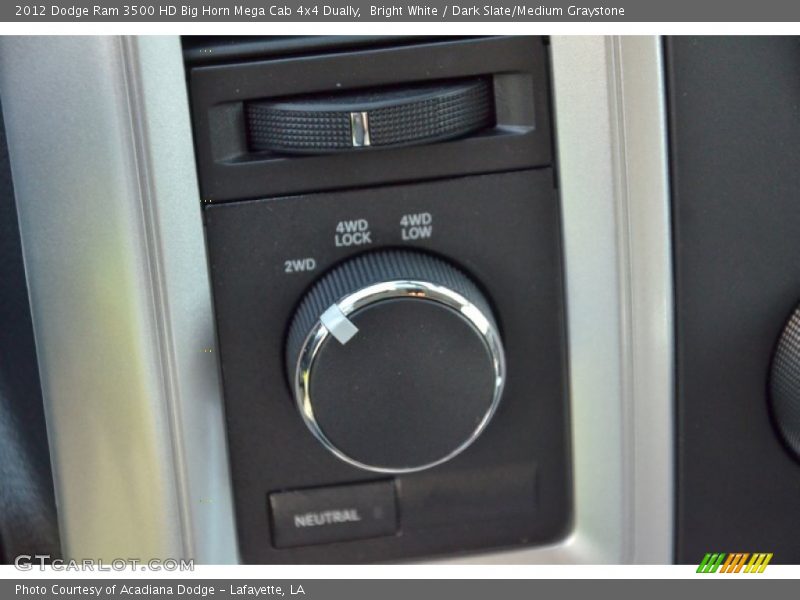 Bright White / Dark Slate/Medium Graystone 2012 Dodge Ram 3500 HD Big Horn Mega Cab 4x4 Dually