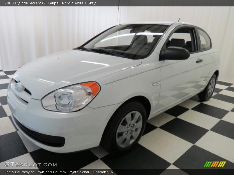 Nordic White / Gray 2008 Hyundai Accent GS Coupe