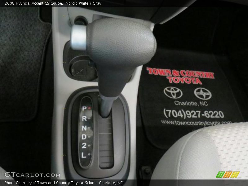 Nordic White / Gray 2008 Hyundai Accent GS Coupe