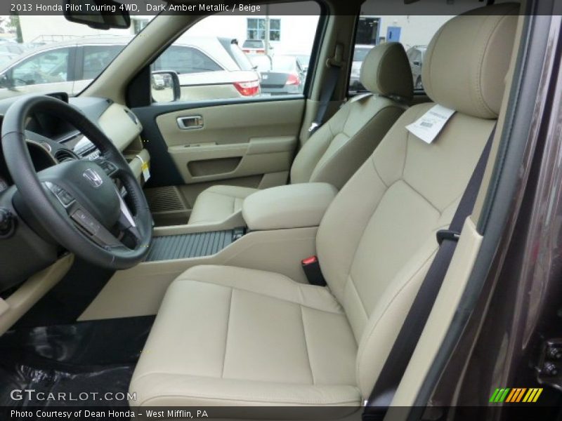Front Seat of 2013 Pilot Touring 4WD