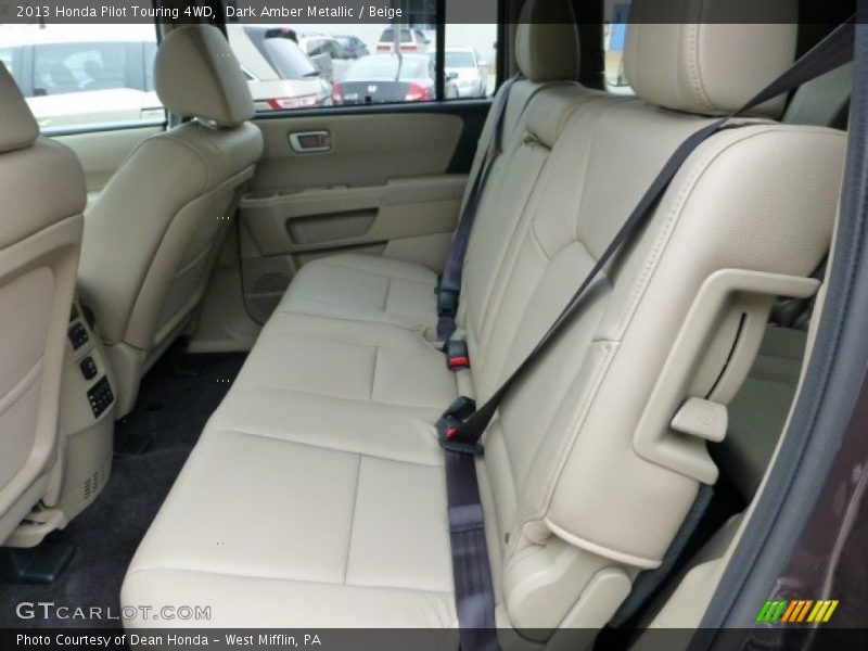 Dark Amber Metallic / Beige 2013 Honda Pilot Touring 4WD
