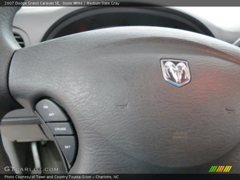 Stone White / Medium Slate Gray 2007 Dodge Grand Caravan SE