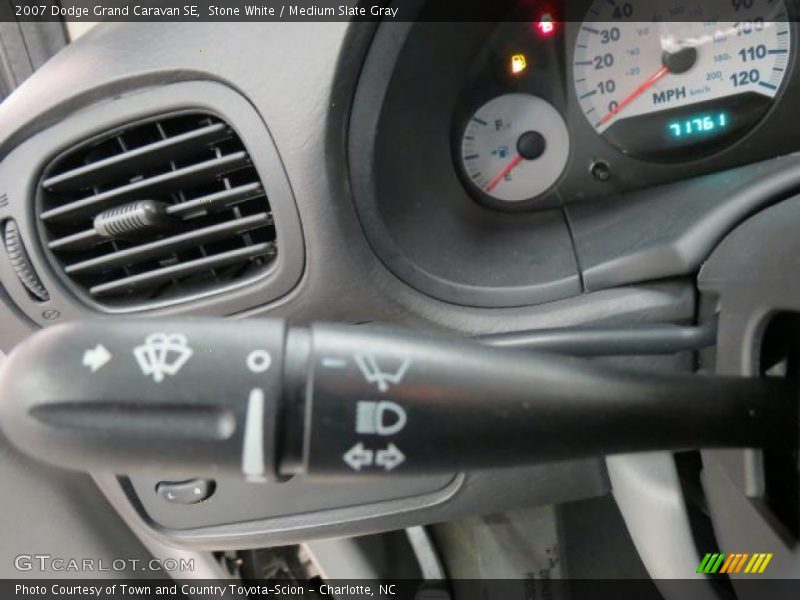 Stone White / Medium Slate Gray 2007 Dodge Grand Caravan SE
