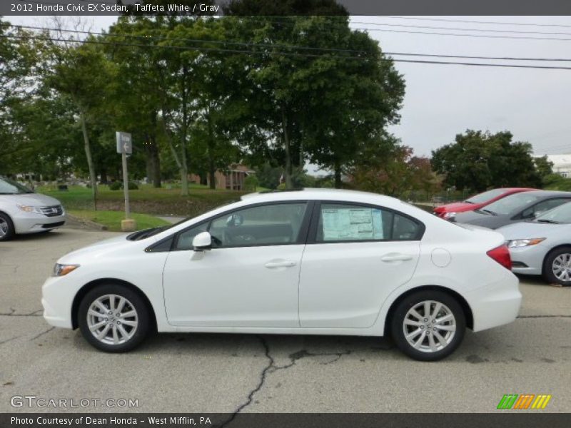 Taffeta White / Gray 2012 Honda Civic EX Sedan