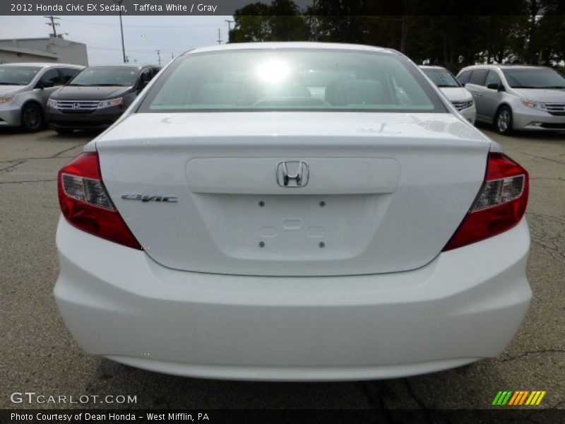 Taffeta White / Gray 2012 Honda Civic EX Sedan