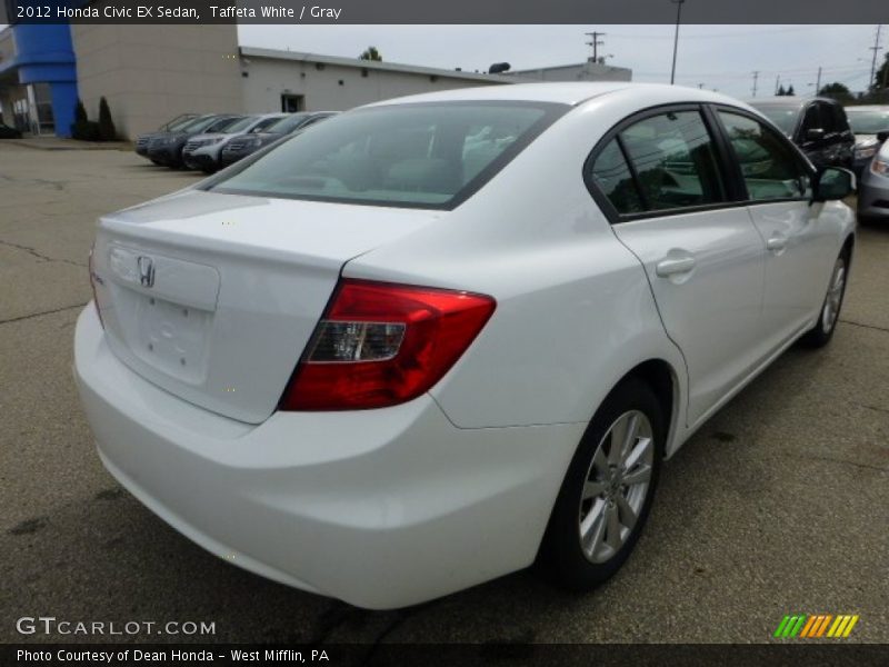 Taffeta White / Gray 2012 Honda Civic EX Sedan