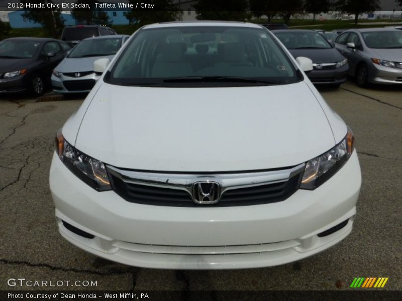 Taffeta White / Gray 2012 Honda Civic EX Sedan