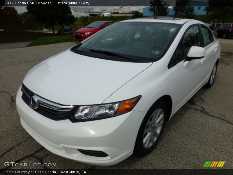Taffeta White / Gray 2012 Honda Civic EX Sedan