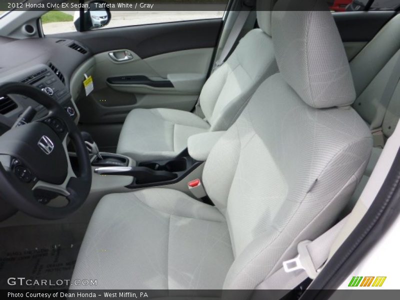 Taffeta White / Gray 2012 Honda Civic EX Sedan