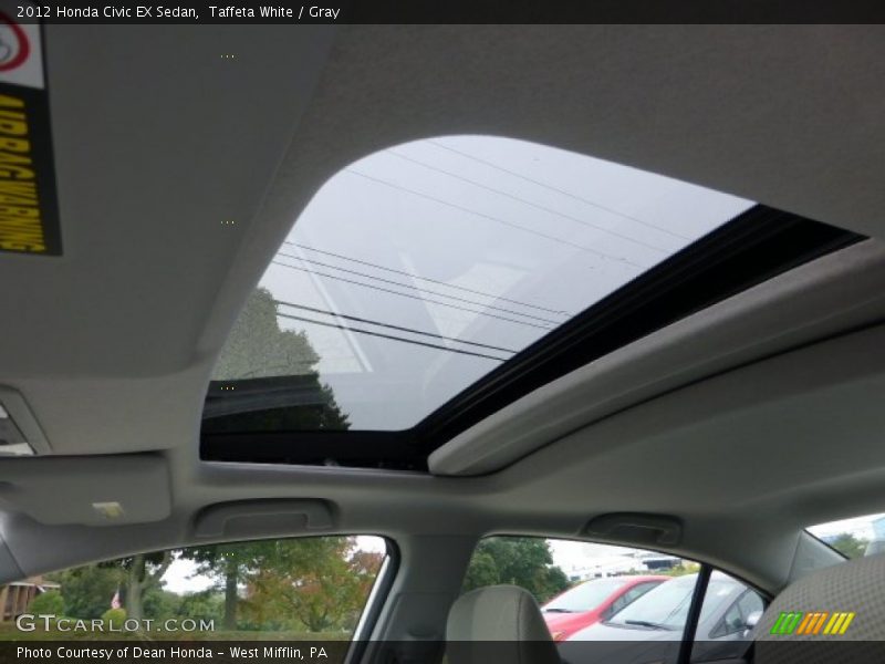Taffeta White / Gray 2012 Honda Civic EX Sedan