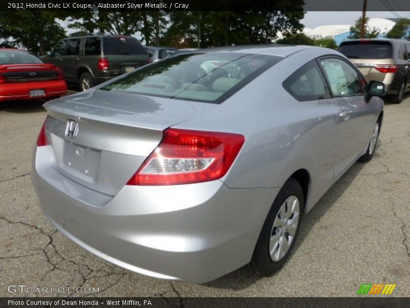Alabaster Silver Metallic / Gray 2012 Honda Civic LX Coupe