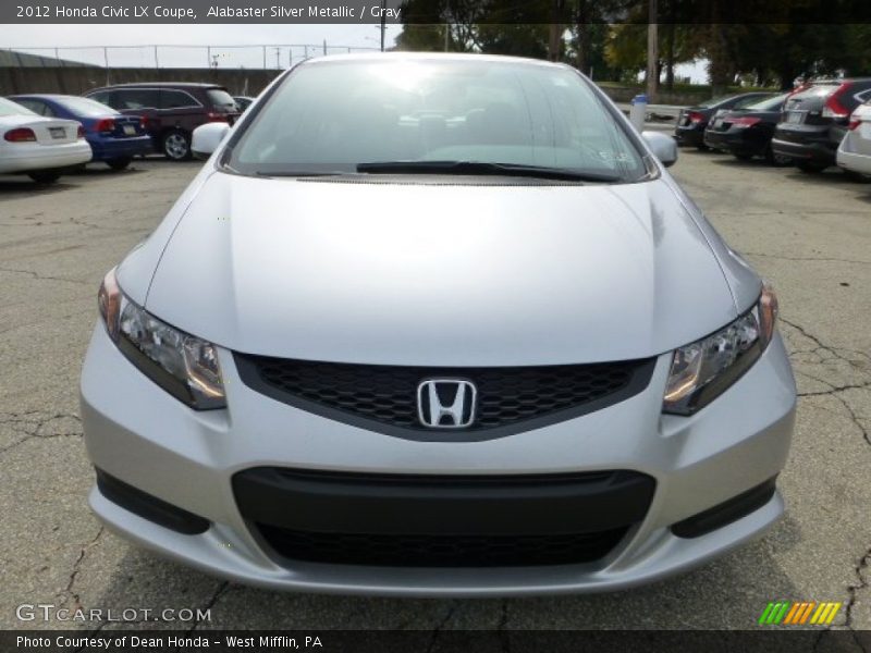 Alabaster Silver Metallic / Gray 2012 Honda Civic LX Coupe