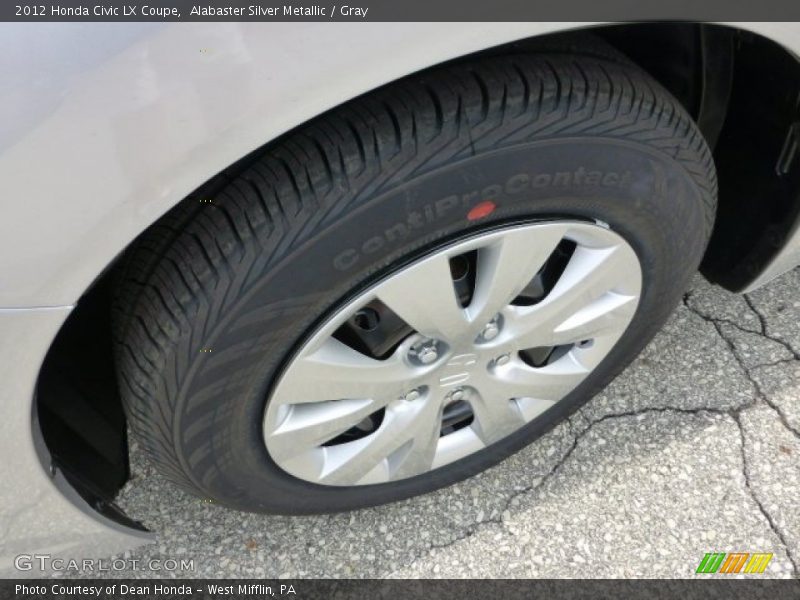 Alabaster Silver Metallic / Gray 2012 Honda Civic LX Coupe
