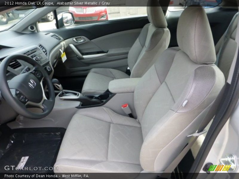 Alabaster Silver Metallic / Gray 2012 Honda Civic LX Coupe