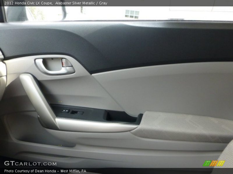 Alabaster Silver Metallic / Gray 2012 Honda Civic LX Coupe