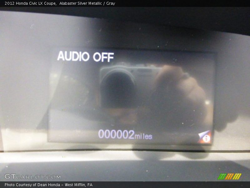 Alabaster Silver Metallic / Gray 2012 Honda Civic LX Coupe