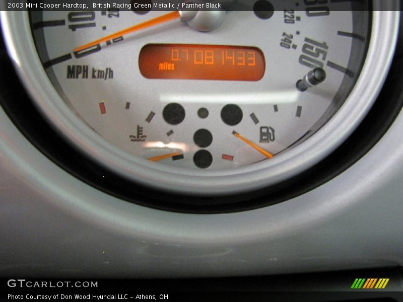 British Racing Green Metallic / Panther Black 2003 Mini Cooper Hardtop