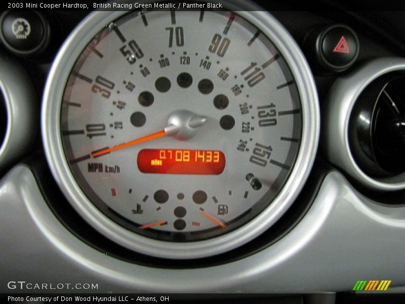 British Racing Green Metallic / Panther Black 2003 Mini Cooper Hardtop