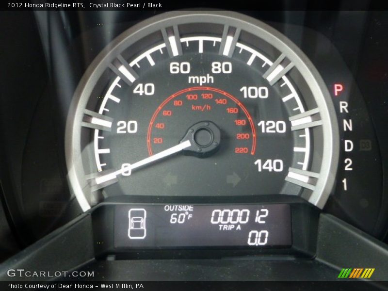 Crystal Black Pearl / Black 2012 Honda Ridgeline RTS