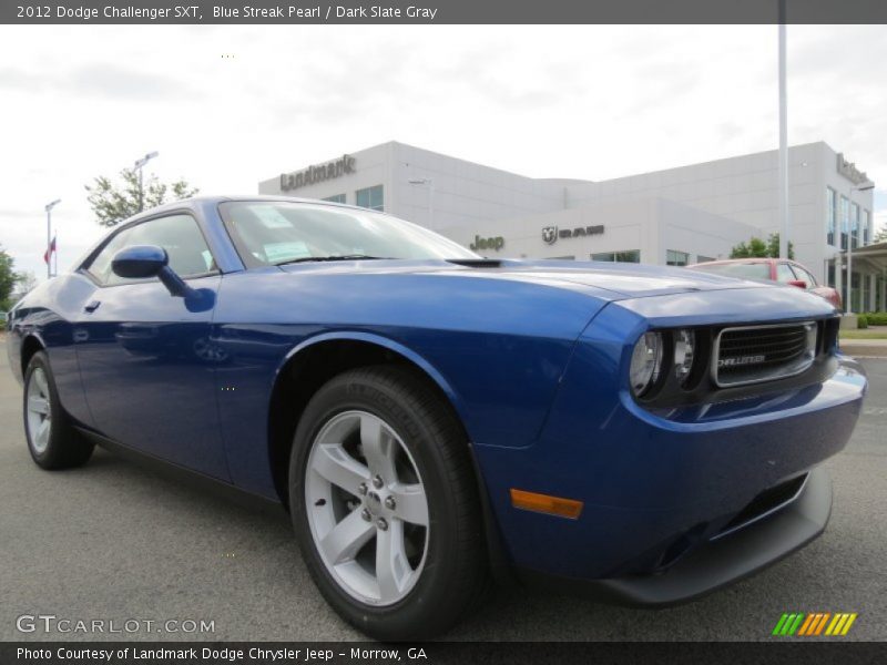Blue Streak Pearl / Dark Slate Gray 2012 Dodge Challenger SXT