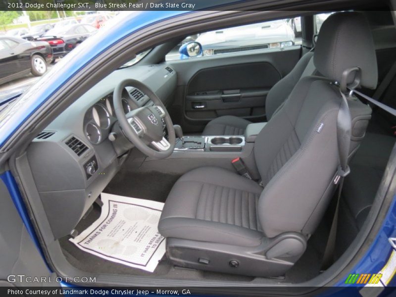 Blue Streak Pearl / Dark Slate Gray 2012 Dodge Challenger SXT