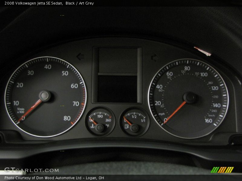 Black / Art Grey 2008 Volkswagen Jetta SE Sedan