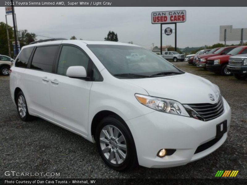 Super White / Light Gray 2011 Toyota Sienna Limited AWD