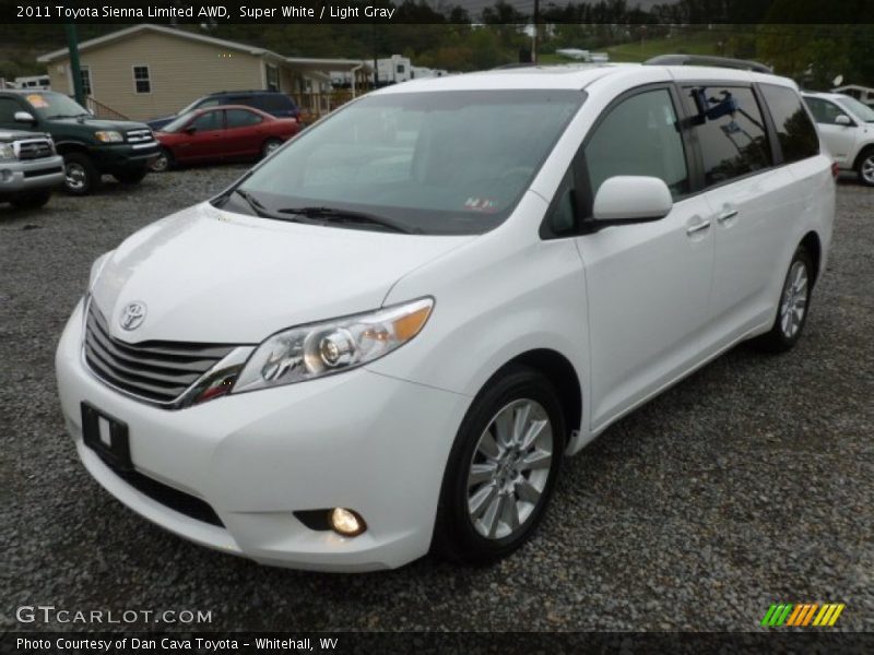 Super White / Light Gray 2011 Toyota Sienna Limited AWD