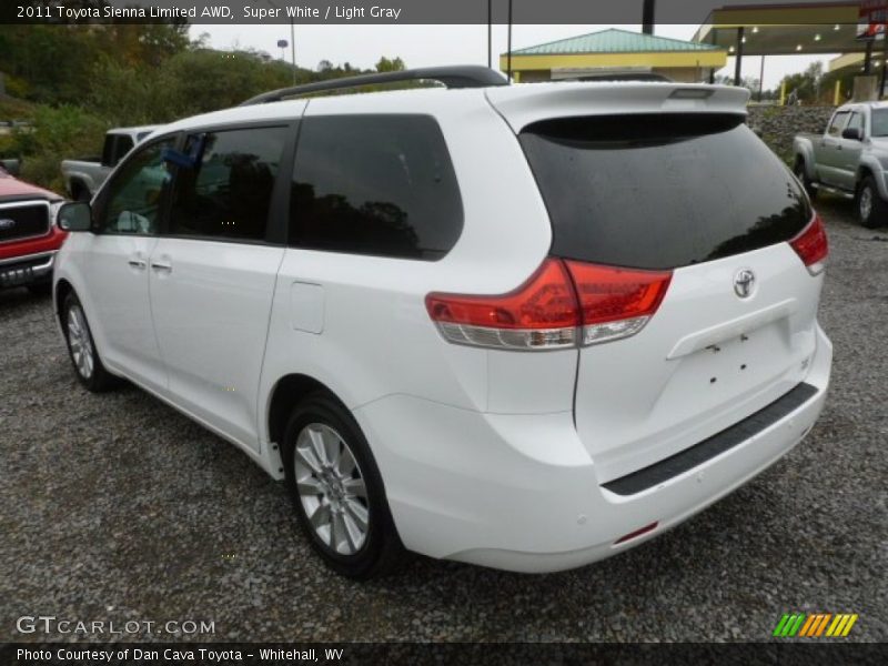 Super White / Light Gray 2011 Toyota Sienna Limited AWD