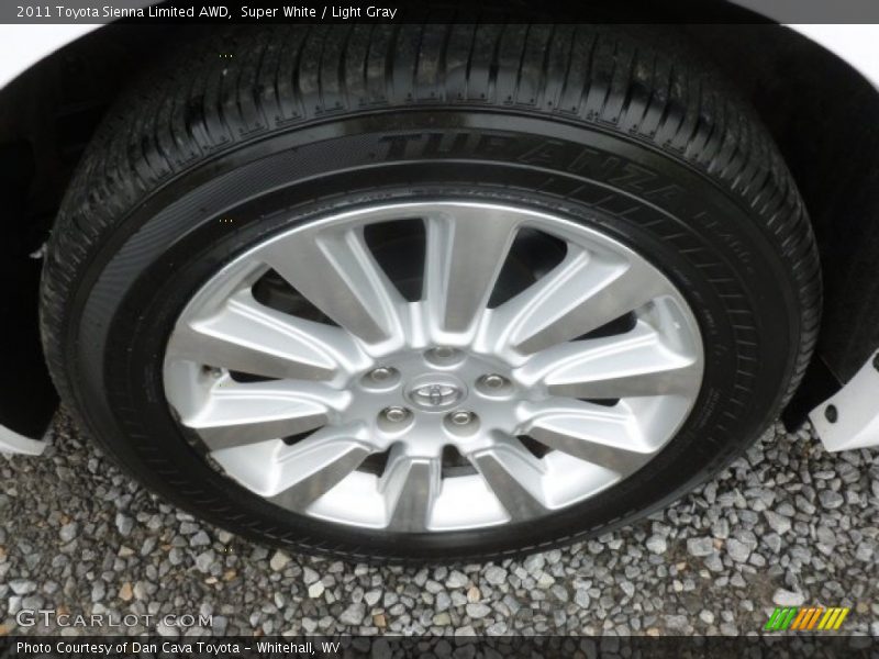 Super White / Light Gray 2011 Toyota Sienna Limited AWD