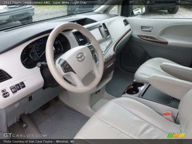 Super White / Light Gray 2011 Toyota Sienna Limited AWD