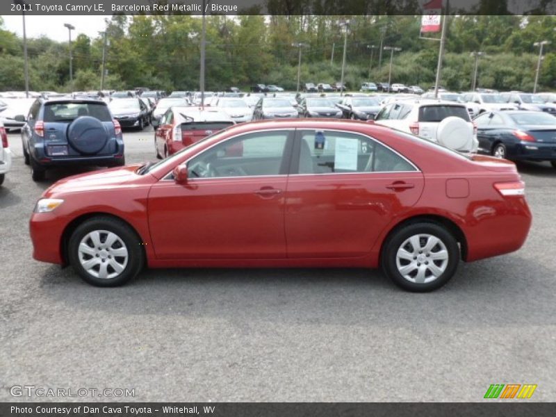 Barcelona Red Metallic / Bisque 2011 Toyota Camry LE