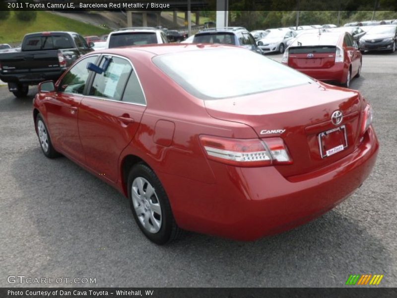Barcelona Red Metallic / Bisque 2011 Toyota Camry LE