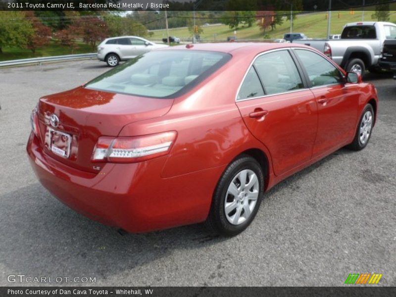 Barcelona Red Metallic / Bisque 2011 Toyota Camry LE