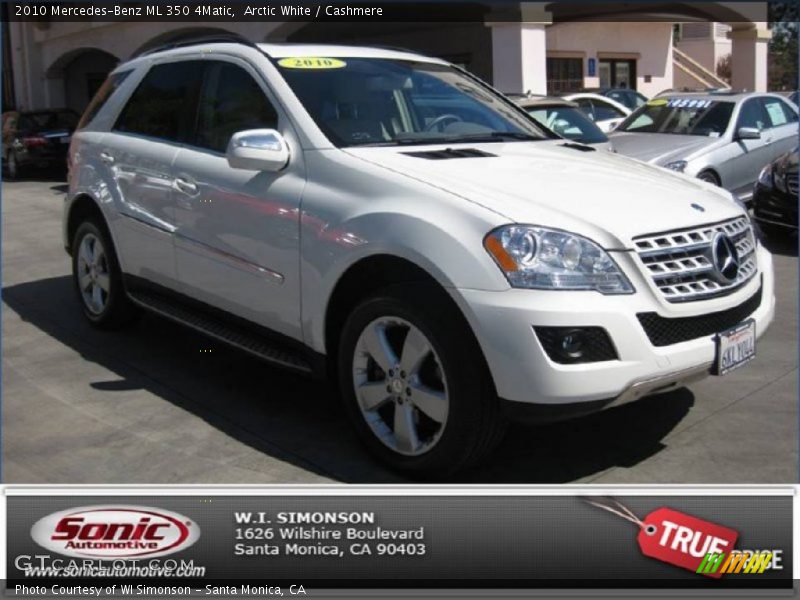 Arctic White / Cashmere 2010 Mercedes-Benz ML 350 4Matic
