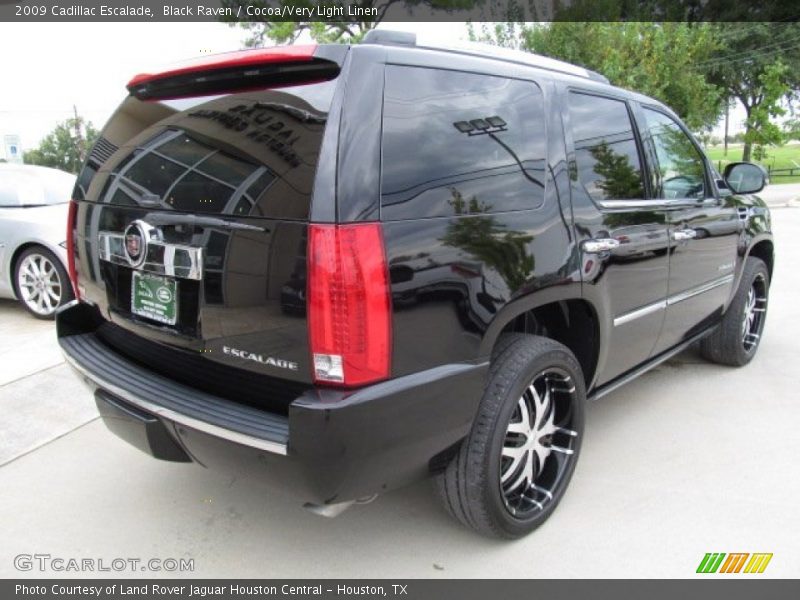 Black Raven / Cocoa/Very Light Linen 2009 Cadillac Escalade