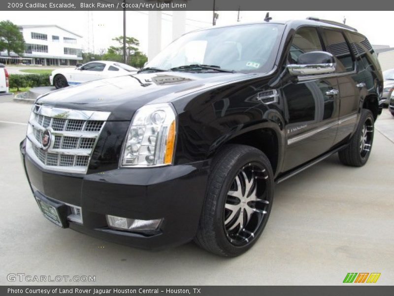 Black Raven / Cocoa/Very Light Linen 2009 Cadillac Escalade