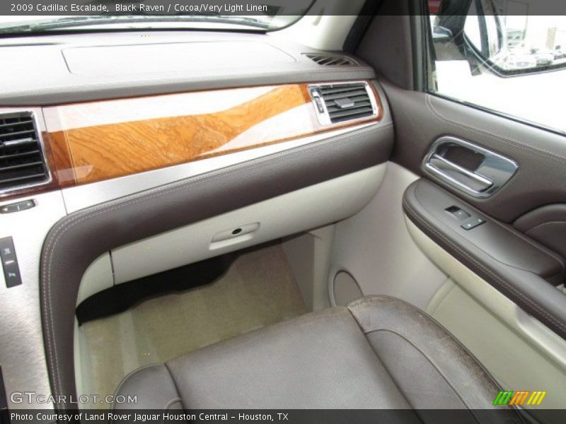 Black Raven / Cocoa/Very Light Linen 2009 Cadillac Escalade