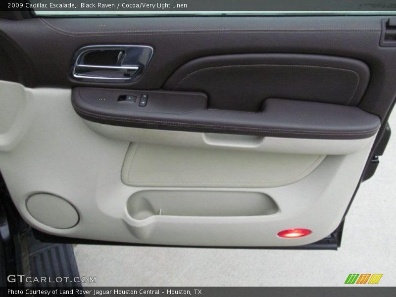 Black Raven / Cocoa/Very Light Linen 2009 Cadillac Escalade