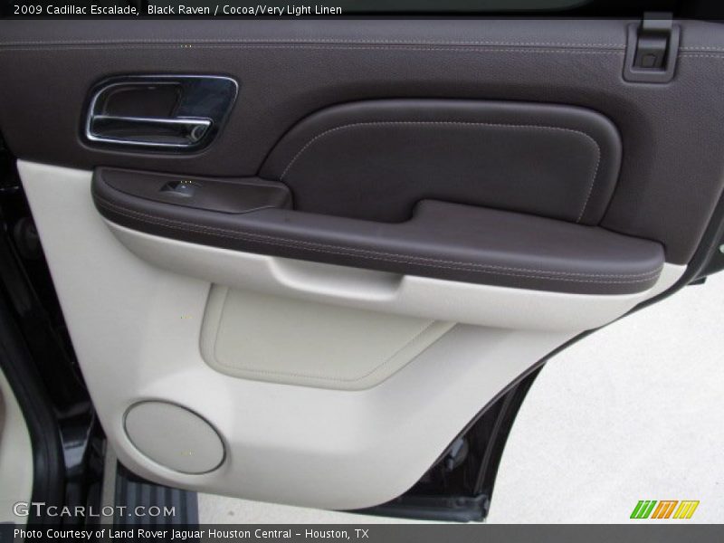 Black Raven / Cocoa/Very Light Linen 2009 Cadillac Escalade