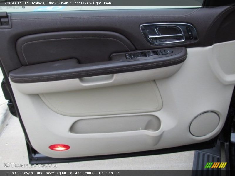 Black Raven / Cocoa/Very Light Linen 2009 Cadillac Escalade
