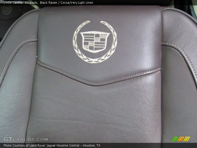 Black Raven / Cocoa/Very Light Linen 2009 Cadillac Escalade