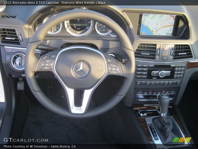 Diamond White Metallic / Black 2013 Mercedes-Benz E 550 Cabriolet