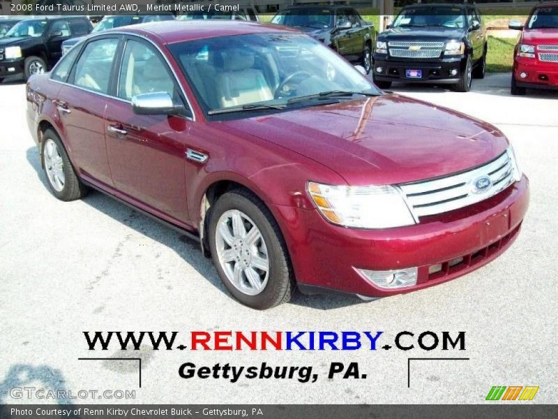 Merlot Metallic / Camel 2008 Ford Taurus Limited AWD